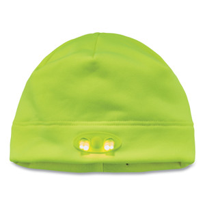 ergodyne N-Ferno 6804 Skull Cap Winter Hat with LED Lights, One Size Fits Most, Orange