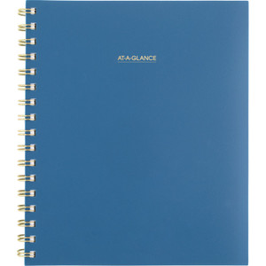 AT-A-GLANCE Harmony Weekly/Monthly Poly Planner, 8.88 x 7.69, Blue/Gold Cover, 13-Month (Jan to Jan): 2025 to 2026