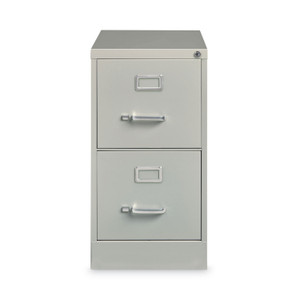 Alera Two-Drawer Economy Vertical File, Letter-Size File Drawers, 15" x 26.5" x 28.37", Light Gray