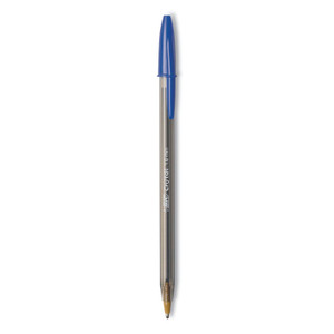 BIC Cristal Xtra Bold Ballpoint Pen, Stick, Bold 1.6 mm, Blue Ink, Clear Barrel, 24/Pack