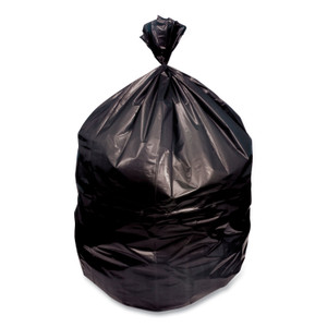 Boardwalk Low-Density Waste Can Liners, 23 gal, 0.9 mil, 28" x 45", Black, Perforated Roll, 25 Bags/Roll, 8 Rolls/Carton