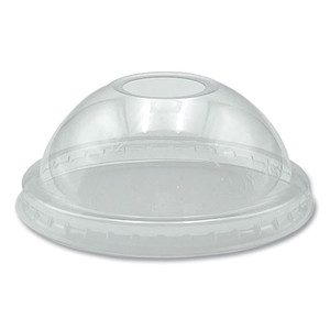 Boardwalk PET Cold Cup Dome Lids, Fits 9 oz to 10 oz Cold Cups, Plastic, Clear, 100/Pack