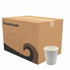 Boardwalk Paper Hot Cups, Double-Walled, 8 oz, White, 500/Carton