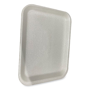 GEN Meat Trays, #4S, 9.5 x 7.25 x 0.5, White, Foam, 500/Carton