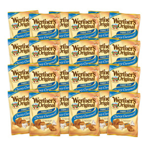 Werther's Original Chewy Caramels Sugar Free, 1.48 oz Bag, 24/Carton
