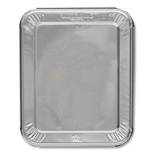 HFA Steam Table Pan Lids, Full Curl Edge, Fits Half-Size Pan, 0.62" Deep, 11.16 x 12.75, 100/Carton