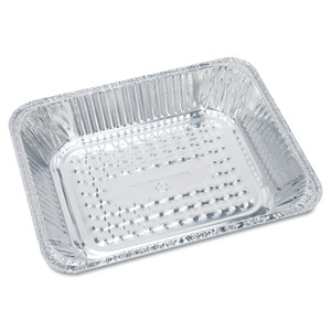 HFA Aluminum Oblong Container, 1 lb, 4.56 x 5.56 x 1.63, Silver, 1,000/Carton