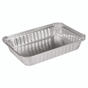 HFA Aluminum Oblong Pan, Shallow, 1.5 lb, 6 x 8.59 x 1.25, Silver, 500/Carton
