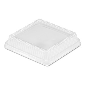 HFA Plastic Dome Lid, 8.25 x 8.25 x 1.5, Clear, 500/Carton