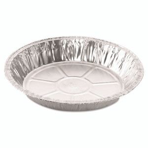 HFA Round Aluminum Containers, 32 oz, 9.03" Diameter x 1.25" h, Silver, 500/Carton