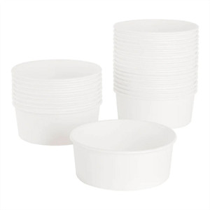 Karat Food Bucket, 32 oz, 6.5" Diameter x 2.4" h, White, Paper, 360/Carton