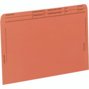 Medical Arts Press Patient File Pocket, Letter Size, Orange, 50/Box