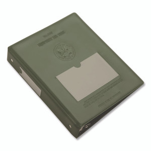 AbilityOne 7510008893494, SKILCRAFT U.S. Army Equipment Log Book, 3 Rings, 1.5" Capacity, 6.35 x 9.5, Green