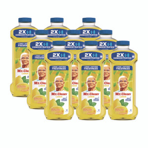 Mr. Clean Multipurpose Cleaning Solution, Lemon, 23 oz Bottle, 9/Carton