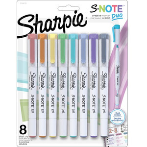 Sharpie S-Note Duo Dual-Tip Markers - Chisel, Bullet Marker Point - Assorted Ink - (SAN2154173)