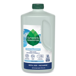 Seventh Generation Natural Dishwashing Liquid, Free and Clear, 50 oz Bottle, 3/Carton