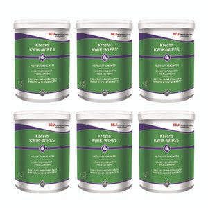 SC Johnson Professional Kresto KWIK-WIPES, Cloth, 1-Ply, 7.9 x 5.7, Citrus, White, 70/Pack, 6 Packs/Carton