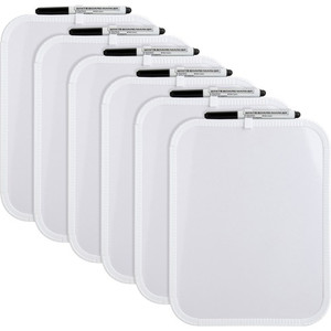 Lorell Personal Whiteboards - 11" (0.9 ft) Width x 8.5" (0.7 ft) Height - White Melamine Surface - White Plastic Frame - Rectangle