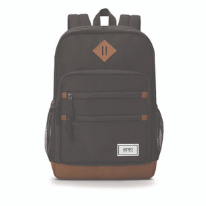 Solo Re:Fresh Machine Washable Backpack, Fits Devices Up to 15.6", 11.4 x 5.25 x 17.5, Dark Gray