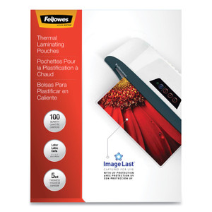 Fellowes ImageLast Laminating Pouches with UV Protection, 5 mil, 9" x 11.5", Clear, 100/Pack (FEL52040) View Product Image