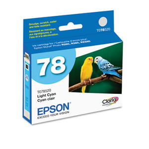 Epson T078520-S (78) Claria Ink, 430 Page-Yield, Light Cyan Epson T078520-S (78) Claria Ink, 430 Page-Yield, Light Cyan