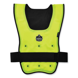 ergodyne Chill-Its 6687 Economy Dry Evaporative Cooling Elastic Waist Vest, Nylon, Large/X-Large, Lime