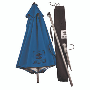 ergodyne Shax 6100 Lightweight Work Umbrella, 90" Span, 92.4" Long, Lime Canopy