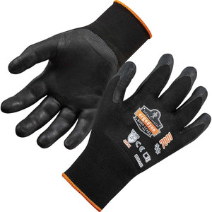 Ergodyne ProFlex 7001 Abrasion-Resistant Nitrile-Coated Gloves - DSX - 0.75" Thickness x 9.25" Glove Length - Nitrile Coating - Extra Large Size - Black - (EGO17955)