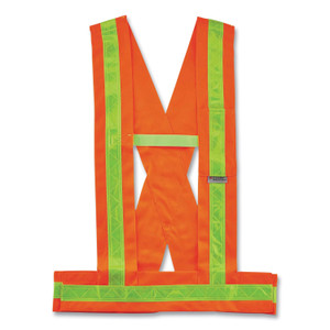 ergodyne GloWear 8140BA Class 1 Breakaway Sash, Polyester, 3X-Large Plus, Orange