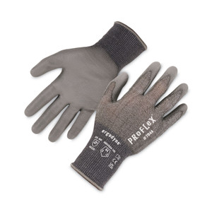 ergodyne ProFlex 7044 ANSI A4 PU Coated CR Gloves, Gray, Medium, 12 Pairs/Pack