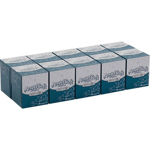 Angel Soft Ultra Professional Series Cube Box Facial Tissue - 2 Ply - 7.60" Width x 8.50" Length - White - 96/Box