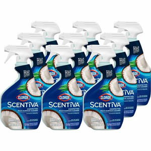 Clorox Scentiva Multi-Surface Cleaner - For Multi Surface, Multipurpose - Spray - 32 fl oz (1 quart) - Coconut & Water Lily Scent - Disinfectant, Bleach-free, Long Lasting, Deodorize, Freshen