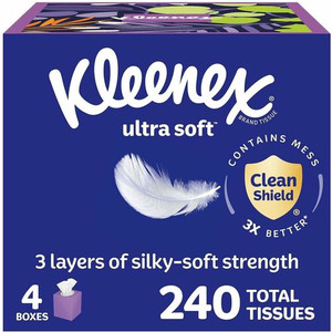 Kleenex Ultra Soft Tissues - 3 Ply - WhiteBox - 60/Box - (KCC54308)