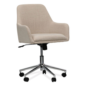 Workspace by Alera Mid-Century Task Chair, Supports Up to 275 lb, 18.9" to 22.24" Seat Height, Cream Seat, Cream Back Workspace by Alera Mid-Century Task Chair, Supports Up to 275 lb, 18.9" to 22.24" Seat Height, Cream Seat, Cream Back