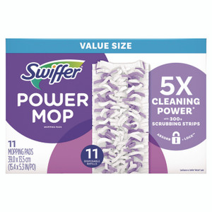 Swiffer PowerMop Mopping Pads, 11.41 x 5.31, 11/Box, 2 Boxes/Carton