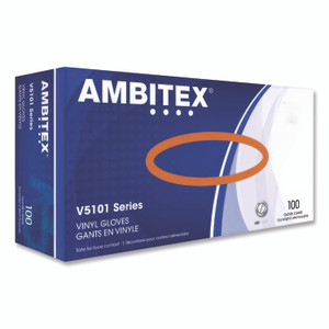 AMBITEX L5101 Series Powdered Latex Gloves, 4 mil, Large, Cream, 100/Box AMBITEX L5101 Series Powdered Latex Gloves, 4 mil, Large, Cream, 100/Box