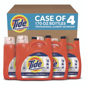 Tide Professional Commercial HE Liquid Laundry Detergent, 170 oz Pour Bottle, 4/Carton Tide Professional Commercial HE Liquid Laundry Detergent, 170 oz Pour Bottle, 4/Carton