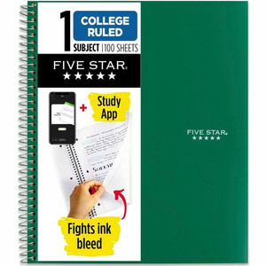 Five Star Wirebound Notebook - 1 Subject(s) - 100 Sheets - 100 Pages - Wire Bound - Letter