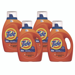 Tide HE Laundry Detergent, Original Scent, Liquid, 64 Loads, 84 oz Bottle, 4/Carton Tide HE Laundry Detergent, Original Scent, Liquid, 64 Loads, 84 oz Bottle, 4/Carton