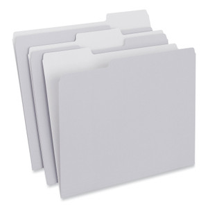 Universal Top Tab File Folders, 1/3-Cut Tabs: Assorted, Letter Size, 0.75" Expansion, Gray, 100/Box Universal Top Tab File Folders, 1/3-Cut Tabs: Assorted, Letter Size, 0.75" Expansion, Gray, 100/Box