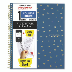 Five Star Style Wirebound Notebook, 1-Subject, Medium/College Rule, Randomly Assorted Cover Color, (80) 11 x 8.5 Sheets Five Star Style Wirebound Notebook, 1-Subject, Medium/College Rule, Randomly Assorted Cover Color, (80) 11 x 8.5 Sheets