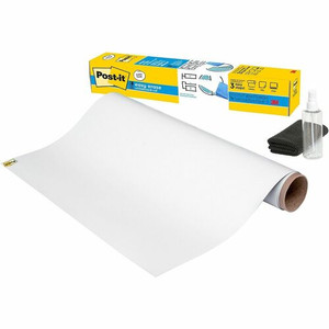 Post-it Easy Erase Whiteboard Roll, 3'x2' - White Surface - White Sheet Color - Rectangle - 36" Length x 24" Width - Flexible, Stain Resistant, Easy Peel, Self-stick, Removable, Wipeable, Stain Proof