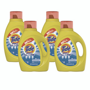 Tide Simply Clean and Fresh Laundry Detergent, HE Compatible, Refreshing Breeze, 64 Loads, 84 oz Bottle, 4/Carton Tide Simply Clean and Fresh Laundry Detergent, HE Compatible, Refreshing Breeze, 64 Loads, 84 oz Bottle, 4/Carton