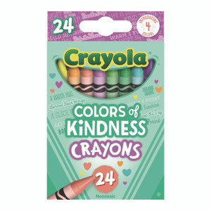 Crayola Colors of Kindness Crayons, 24 Count - 3.6" Length - (CYO520130)
