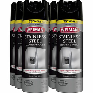 Weiman Stainless Steel Cleaner/Polish - 17 oz (1.06 lb) - Streak-free, Fingerprint Resistant, Dust Resistant, Dirt Resistant, pH Neutral - Clear - (WMN49ACT)