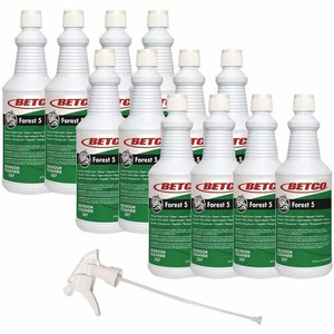 Betco Forest 5 Foaming Cleaner, Mint, 32 Oz, Straw, Pack Of 12 Bottles - Ready-To-Use - 32 oz (2 lb) - Mint Scent - Assorted, Multi, Straw