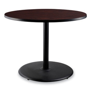 NPS Cafe Table, 36" Diameter x 30h, Round Top/Base, Mahogany Top, Black Base NPS Cafe Table, 36" Diameter x 30h, Round Top/Base, Mahogany Top, Black Base