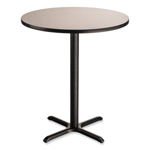 NPS Cafe Table, 36" Diameter x 42h, Round Top/X-Base, Gray Nebula Top, Black Base NPS Cafe Table, 36" Diameter x 42h, Round Top/X-Base, Gray Nebula Top, Black Base