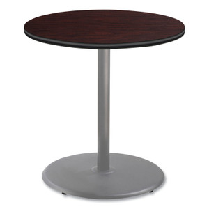 NPS Cafe Table, 36" Diameter x 36h, Round Top/Base, Mahogany Top, Gray Base NPS Cafe Table, 36" Diameter x 36h, Round Top/Base, Mahogany Top, Gray Base
