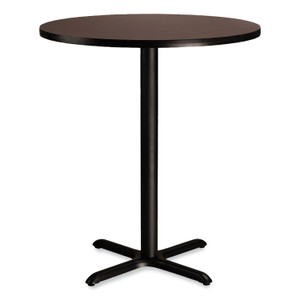 NPS Cafe Table, 36" Diameter x 42h, Round Top/X-Base, Mahogany Top, Black Base NPS Cafe Table, 36" Diameter x 42h, Round Top/X-Base, Mahogany Top, Black Base
